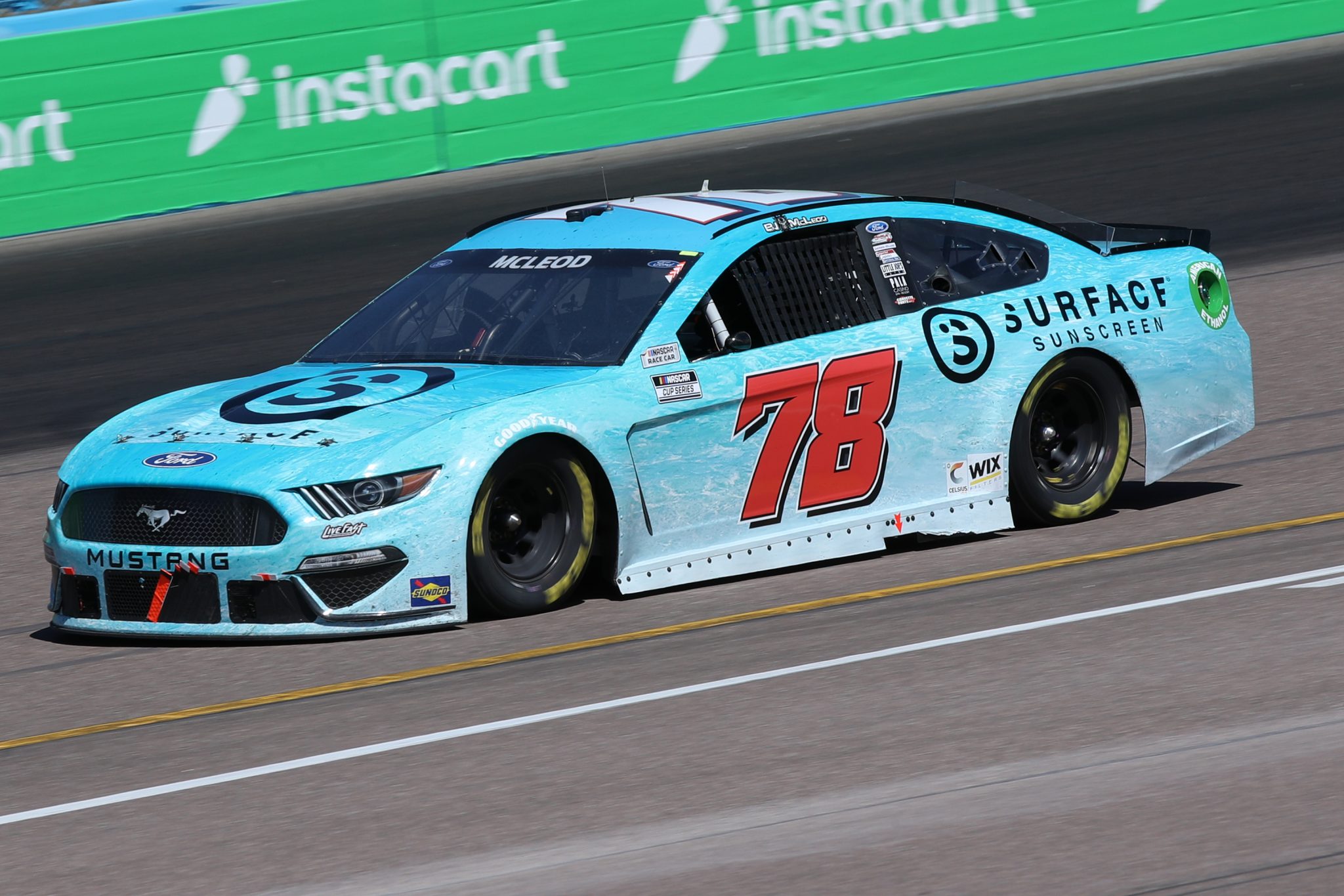 AVONDALE, ARIZONA - MARCH 14: BJ McLeod, driver of the #78 Surface Sunscreen Ford, drives during the NASCAR Cup Series Instacart 500 at Phoenix Raceway on March 14, 2021 in Avondale, Arizona. (Photo by Sean Gardner/Getty Images) | Getty Images