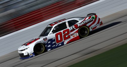 HAMPTON, GEORGIA - MARCH 20: Brett Moffitt, driver of the #02 Fr8Auctions Chevrolet, drives during the NASCAR Xfinity Series EchoPark 250 at Atlanta Motor Speedway on March 20, 2021 in Hampton, Georgia. (Photo by Sean Gardner/Getty Images) | Getty Images