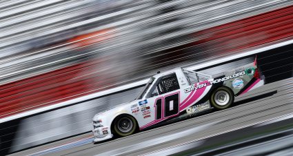 HAMPTON, GEORGIA - MARCH 20: Jennifer Jo Cobb, driver of the #10 Fastener Supply Company Chevrolet, drives during the NASCAR Camping World Truck Series Fr8Auctions 200 at Atlanta Motor Speedway on March 20, 2021 in Hampton, Georgia. (Photo by Sean Gardner/Getty Images) | Getty Images