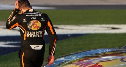 HAMPTON, GEORGIA - MARCH 20: Noah Gragson, driver of the #9 Bass Pros Shops/TrueTimber/BRCC Chevrolet, exits his car after the NASCAR Xfinity Series EchoPark 250 at Atlanta Motor Speedway on March 20, 2021 in Hampton, Georgia. (Photo by Sean Gardner/Getty Images) | Getty Images