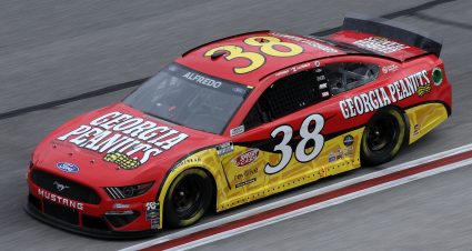HAMPTON, GEORGIA - MARCH 21: Anthony Alfredo, driver of the #38 Georgia Peanuts Ford, drives during the NASCAR Cup Series Folds of Honor QuikTrip 500 at Atlanta Motor Speedway on March 21, 2021 in Hampton, Georgia. (Photo by Sean Gardner/Getty Images) | Getty Images