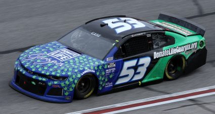 HAMPTON, GEORGIA - MARCH 21: Joey Gase, driver of the #53 Donate Life Georgia Chevrolet, drives during the NASCAR Cup Series Folds of Honor QuikTrip 500 at Atlanta Motor Speedway on March 21, 2021 in Hampton, Georgia. (Photo by Sean Gardner/Getty Images) | Getty Images