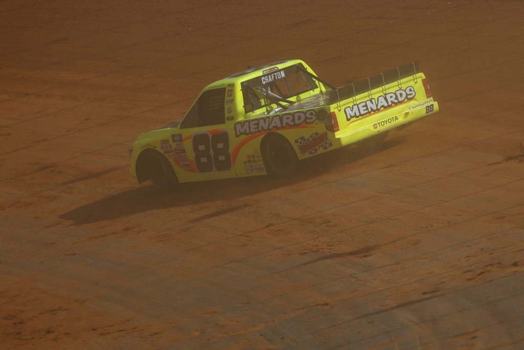 BRISTOL, TENNESSEE - MARCH 26: Matt Crafton, driver of the #88 ThorSport Racing Toyota, drives during practice for the NASCAR Camping World Truck Series Pinty's Truck Race on Dirt at Bristol Motor Speedway on March 26, 2021 in Bristol, Tennessee. (Photo by Jared C. Tilton/Getty Images) | Getty Images