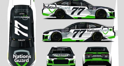 Justin Haley’s 2021 #77 NationsGuard Chevrolet paint scheme.
