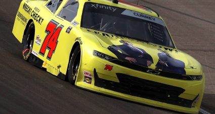 LAS VEGAS, NEVADA - MARCH 06: Bayley Currey, driver of the #74 Lerner & Rowe Chevrolet, drives during the NASCAR Xfinity Series Alsco Uniforms 300 at The Bullring at Las Vegas Motor Speedway on March 06, 2021 in Las Vegas, Nevada. (Photo by Abbie Parr/Getty Images) | Getty Images