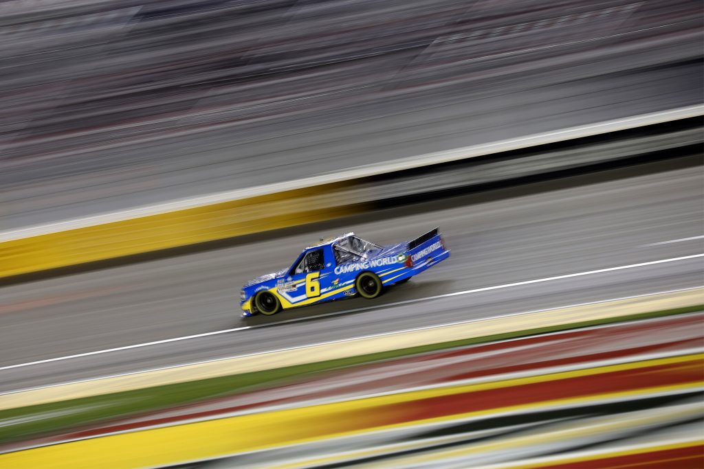 LAS VEGAS, NEVADA - MARCH 05: Norm Benning, driver of the #6 MDF A Sign Company Chevrolet, drives during the NASCAR Camping World Truck Series Bucked Up 200 at The Bullring at Las Vegas Motor Speedway on March 05, 2021 in Las Vegas, Nevada. (Photo by Chris Graythen/Getty Images) | Getty Images