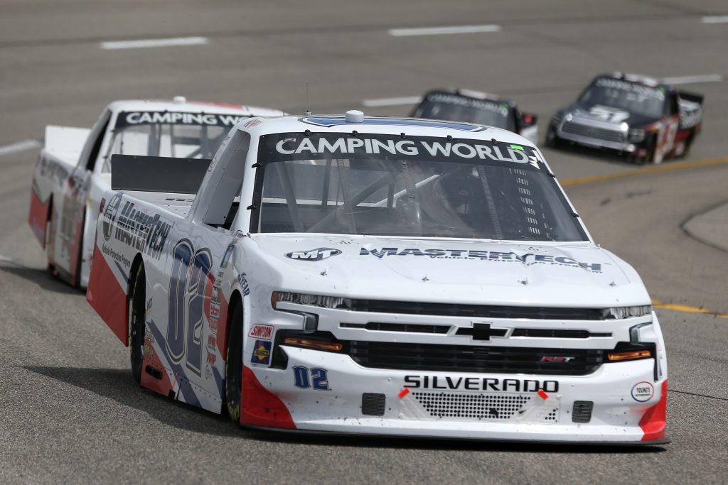 RICHMOND, VIRGINIA - APRIL 17: Kris Wright, driver of the #02 MasterTech Chevrolet, drives during the NASCAR Camping World Truck Series ToyotaCare 250 at Richmond Raceway on April 17, 2021 in Richmond, Virginia. (Photo by Brian Lawdermilk/Getty Images) | Getty Images