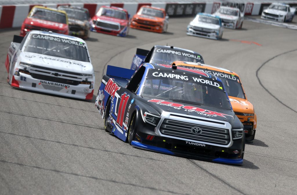 RICHMOND, VIRGINIA - APRIL 17: Spence Davis, driver of the #11 Inox Supreme Lubricants Toyota, drives during the NASCAR Camping World Truck Series ToyotaCare 250 at Richmond Raceway on April 17, 2021 in Richmond, Virginia. (Photo by Brian Lawdermilk/Getty Images) | Getty Images
