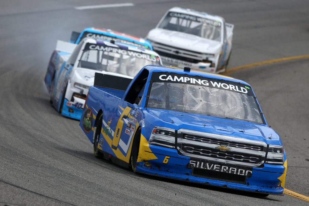 RICHMOND, VIRGINIA - APRIL 17: Norm Benning, driver of the #6 MDS A Sign Co Chevrolet, drives during the NASCAR Camping World Truck Series ToyotaCare 250 at Richmond Raceway on April 17, 2021 in Richmond, Virginia. (Photo by Brian Lawdermilk/Getty Images) | Getty Images