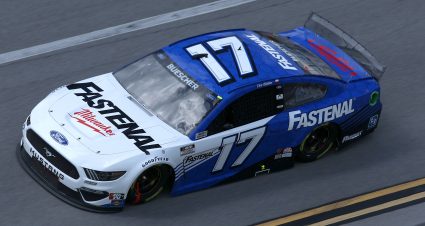 TALLADEGA, ALABAMA - APRIL 25: Chris Buescher, driver of the #17 Fastenal Ford, drives during the NASCAR Cup Series  GEICO 500 at Talladega Superspeedway on April 25, 2021 in Talladega, Alabama. (Photo by Sean Gardner/Getty Images) | Getty Images