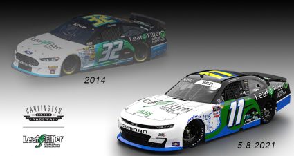 Justin Haley’s 2021 #11 LeafFilter Chevrolet paint scheme.