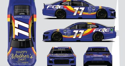Justin Haley’s 2021 #77 Fraternal Order of Eagles Chevrolet paint scheme.