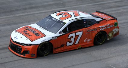 DOVER, DELAWARE - MAY 16: Ryan Preece, driver of the #37 Thomas' Chevrolet, races during the NASCAR Cup Series Drydene 400 at Dover International Speedway on May 16, 2021 in Dover, Delaware. (Photo by Sean Gardner/Getty Images) | Getty Images