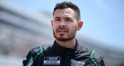 DOVER, DELAWARE - MAY 16: Kyle Larson, driver of the #5 NationsGuard Chevrolet, on the grid during the NASCAR Cup Series Drydene 400 at Dover International Speedway on May 16, 2021 in Dover, Delaware. (Photo by Sean Gardner/Getty Images) | Getty Images