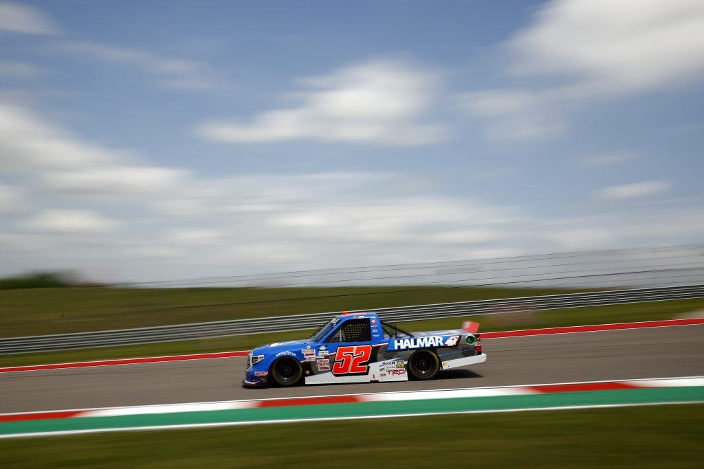 AUSTIN, TEXAS - MAY 21: Stewart Friesen, driver of the #52 Halmar International Toyota, drives during practice for the NASCAR Camping World Truck Series Toyota Tundra 225 at Circuit of The Americas on May 21, 2021 in Austin, Texas. (Photo by Jared C. Tilton/Getty Images) | Getty Images