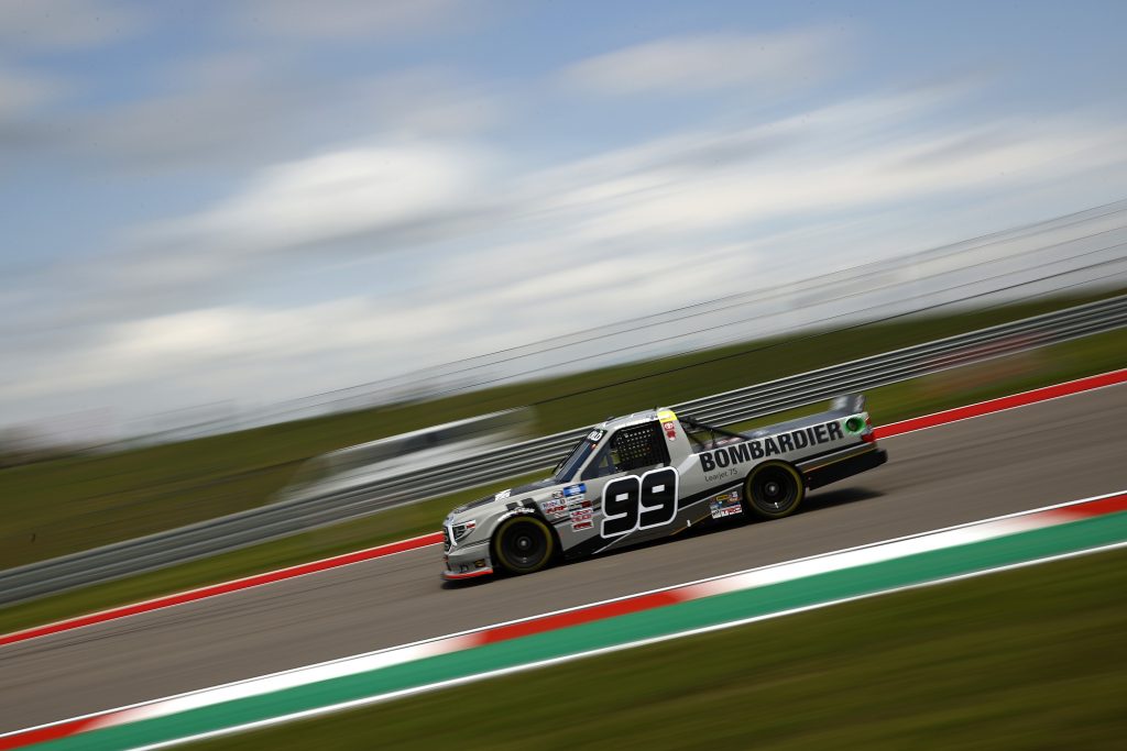 AUSTIN, TEXAS - MAY 21: Ben Rhodes, driver of the #99 Bombardier LearJet 75 Toyota, drives during practice for the NASCAR Camping World Truck Series Toyota Tundra 225 at Circuit of The Americas on May 21, 2021 in Austin, Texas. (Photo by Jared C. Tilton/Getty Images) | Getty Images