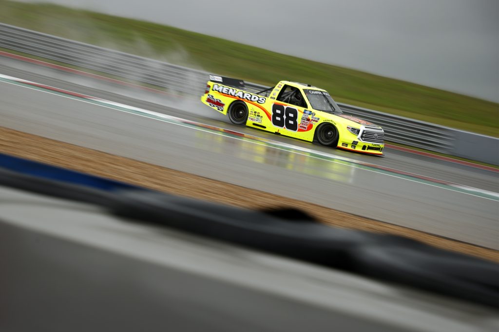 AUSTIN, TEXAS - MAY 22: Matt Crafton, driver of the #88 Oklahoma Joe's/Menards Toyota, drives during qualifying for the NASCAR Camping World Truck Series Toyota Tundra 225 Qualifying at Circuit of The Americas on May 22, 2021 in Austin, Texas. (Photo by Jared C. Tilton/Getty Images) | Getty Images