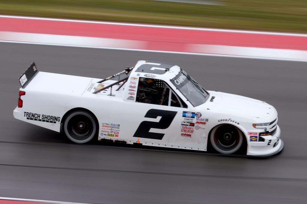 AUSTIN, TEXAS - MAY 22: Sheldon Creed, driver of the #2 Chevrolet, drives during the NASCAR Camping World Truck Series Toyota Tundra 225 at Circuit of The Americas on May 22, 2021 in Austin, Texas. (Photo by Carmen Mandato/Getty Images) | Getty Images