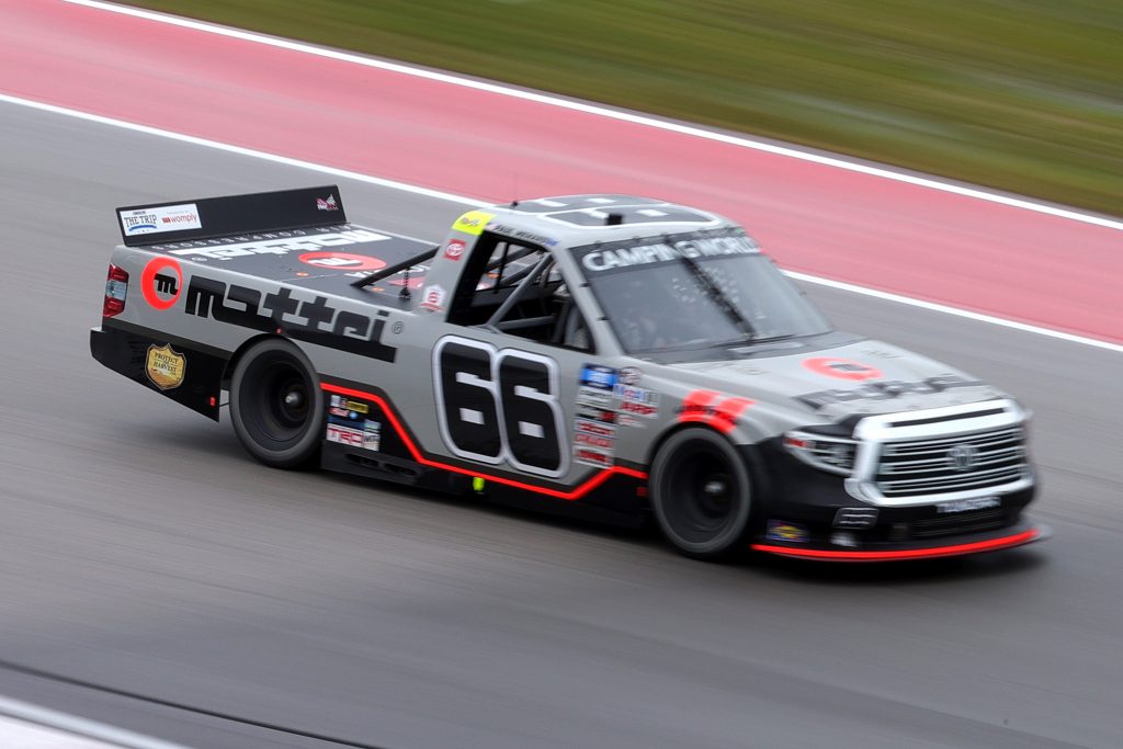 AUSTIN, TEXAS - MAY 22: Paul Menard, driver of the #66 Mattei Air Compressors Toyota, drives during the NASCAR Camping World Truck Series Toyota Tundra 225 at Circuit of The Americas on May 22, 2021 in Austin, Texas. (Photo by Carmen Mandato/Getty Images) | Getty Images
