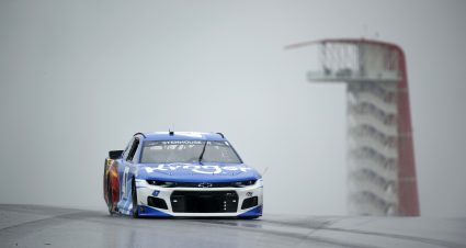 Ricky Stenhouse Jr.’s 2021 #47 Kroger/Louisiana Hot Sauce Chevrolet paint scheme.