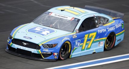 CONCORD, NORTH CAROLINA - MAY 28: Chris Buescher, driver of the #17 Fifth Thrid Bank Ford, drives during practice for the NASCAR Cup Series Coca-Cola 600 at Charlotte Motor Speedway on May 28, 2021 in Concord, North Carolina. (Photo by Jared C. Tilton/Getty Images) | Getty Images