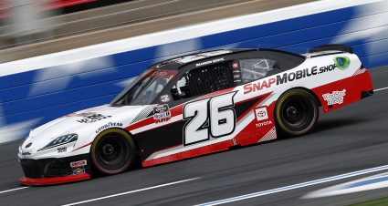 CONCORD, NORTH CAROLINA - MAY 28: Brandon Gdovic, driver of the #26 SnapMobile Toyota, drives during practice for the NASCAR Xfinity Series Alsco Uniforms 300 at Charlotte Motor Speedway on May 28, 2021 in Concord, North Carolina. (Photo by Maddie Meyer/Getty Images) | Getty Images