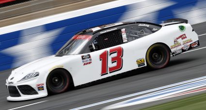 CONCORD, NORTH CAROLINA - MAY 28: Chad Finchum, driver of the #13 CrashClaimsR.US Toyota, drives during practice for the NASCAR Xfinity Series Alsco Uniforms 300 at Charlotte Motor Speedway on May 28, 2021 in Concord, North Carolina. (Photo by Maddie Meyer/Getty Images) | Getty Images