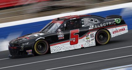 CONCORD, NORTH CAROLINA - MAY 28: Matt Mills, driver of the #5 J.F. Electric Chevrolet, drives during practice for the NASCAR Xfinity Series Alsco Uniforms 300 at Charlotte Motor Speedway on May 28, 2021 in Concord, North Carolina. (Photo by Maddie Meyer/Getty Images) | Getty Images