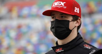 DAYTONA BEACH, FLORIDA - FEBRUARY 13: Harrison Burton, driver of the #20 DEX Imaging Toyota, waits on the grid prior to the NASCAR Xfinity Series Beef. It's What's For Dinner. 300 at Daytona International Speedway on February 13, 2021 in Daytona Beach, Florida. (Photo by Chris Graythen/Getty Images) | Getty Images