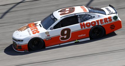 DARLINGTON, SOUTH CAROLINA - MAY 09: Chase Elliott, driver of the #9 Hooters Throwback Chevrolet, drives during the NASCAR Cup Series Goodyear 400 at Darlington Raceway on May 09, 2021 in Darlington, South Carolina. (Photo by Chris Graythen/Getty Images) | Getty Images