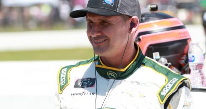 LEXINGTON, OHIO - JUNE 05: Andy Lally, driver of the #23 UCC/Energy Air Inc Chevrolet, waits on the grid prior to the NASCAR Xfinity Series B&L Transport 170 at Mid-Ohio Sports Car Course on June 05, 2021 in Lexington, Ohio. (Photo by Sean Gardner/Getty Images) | Getty Images