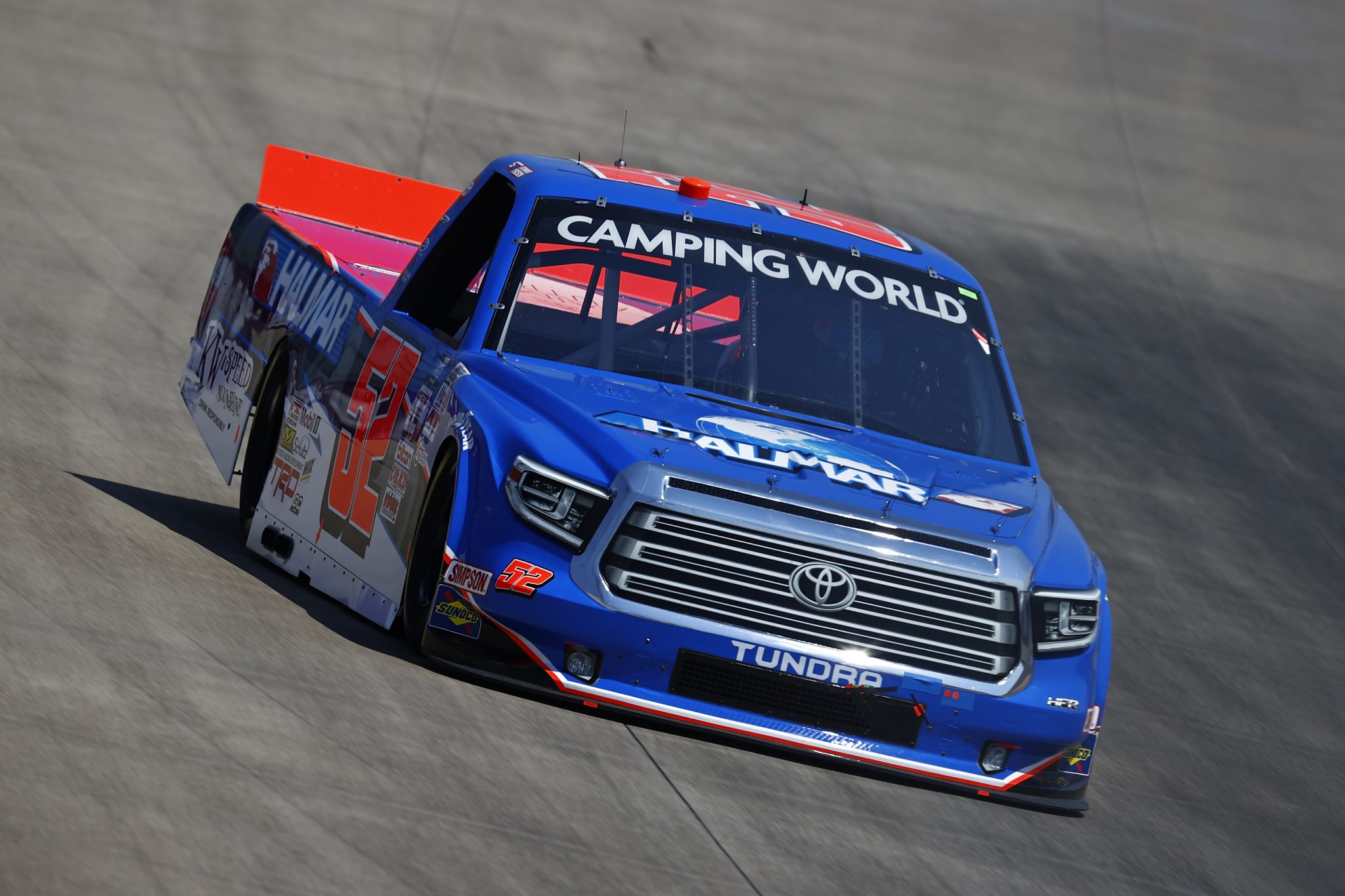 LEBANON, TENNESSEE - JUNE 18: Stewart Friesen, driver of the #52 Halmar International Toyota, drives during practice for the NASCAR Camping World Truck Series Rackley Roofing 200 at Nashville Superspeedway on June 18, 2021 in Lebanon, Tennessee. (Photo by Jared C. Tilton/Getty Images) | Getty Images