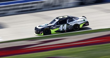 LEBANON, TENNESSEE - JUNE 18: Tommy Joe Martins, driver of the #44 AAN Adjusters Chevrolet, drives during practice for the NASCAR Xfinity Series Tennessee Lottery 250 at Nashville Superspeedway on June 18, 2021 in Lebanon, Tennessee. (Photo by Jared C. Tilton/Getty Images) | Getty Images