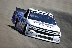 LEBANON, TENNESSEE - JUNE 18: William Byron, driver of the #27 Crusin Sports/Rackley Roofing Chevrolet, drives during practice for the NASCAR Camping World Truck Series Rackley Roofing 200 at Nashville Superspeedway on June 18, 2021 in Lebanon, Tennessee. (Photo by Jared C. Tilton/Getty Images) | Getty Images
