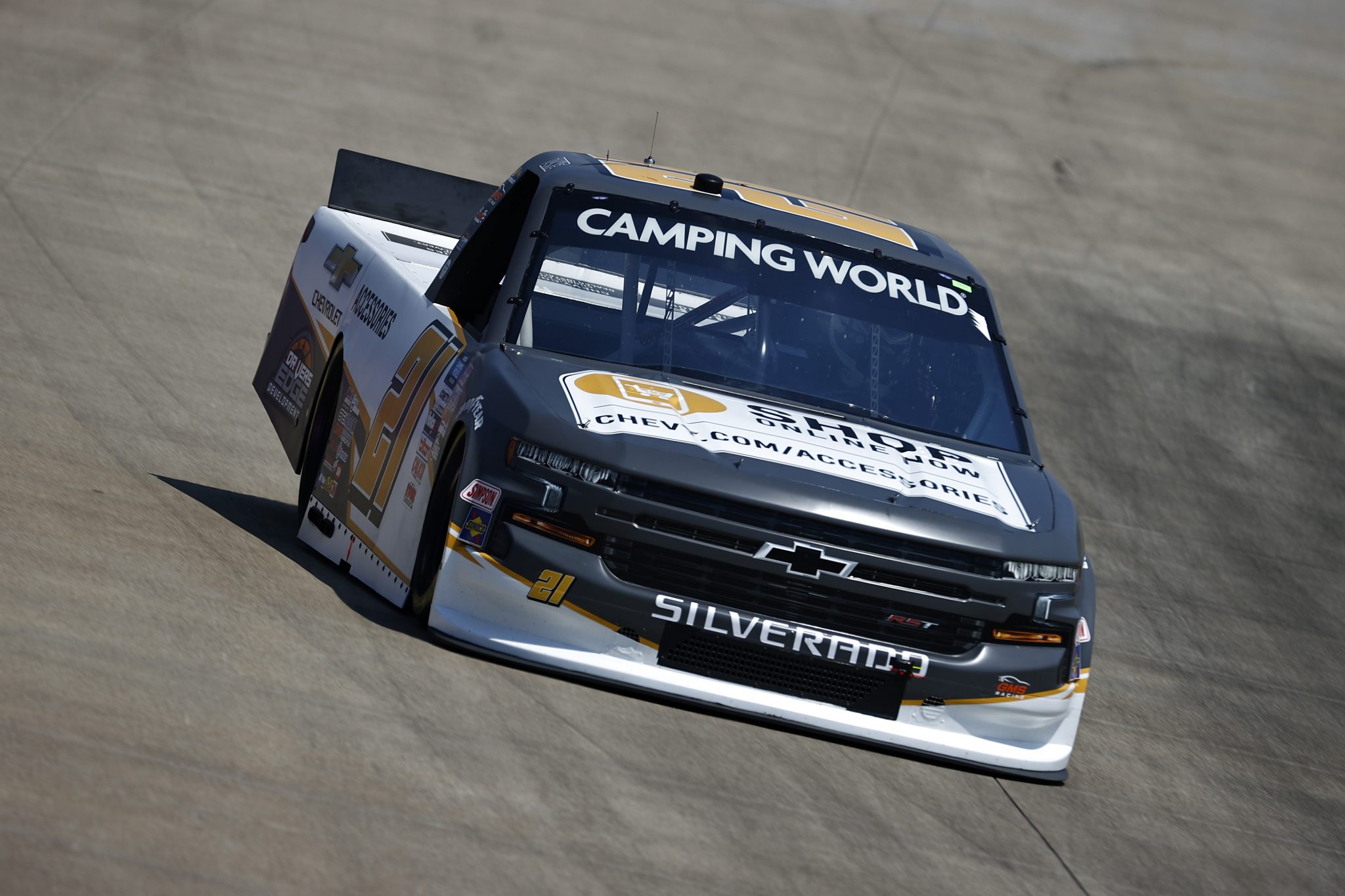 LEBANON, TENNESSEE - JUNE 18: Zane Smith, driver of the #21 Chevy.com/Accessories Chevrolet, drives during practice for the NASCAR Camping World Truck Series Rackley Roofing 200 at Nashville Superspeedway on June 18, 2021 in Lebanon, Tennessee. (Photo by Jared C. Tilton/Getty Images) | Getty Images