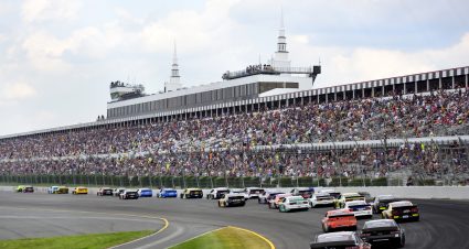 LONG POND, PENNSYLVANIA - JULY 28: A general view of racing during the Monster Energy NASCAR Cup Series Gander RV 400 at Pocono Raceway on July 28, 2019 in Long Pond, Pennsylvania. (Photo by Jared C. Tilton/Getty Images) | Getty Images