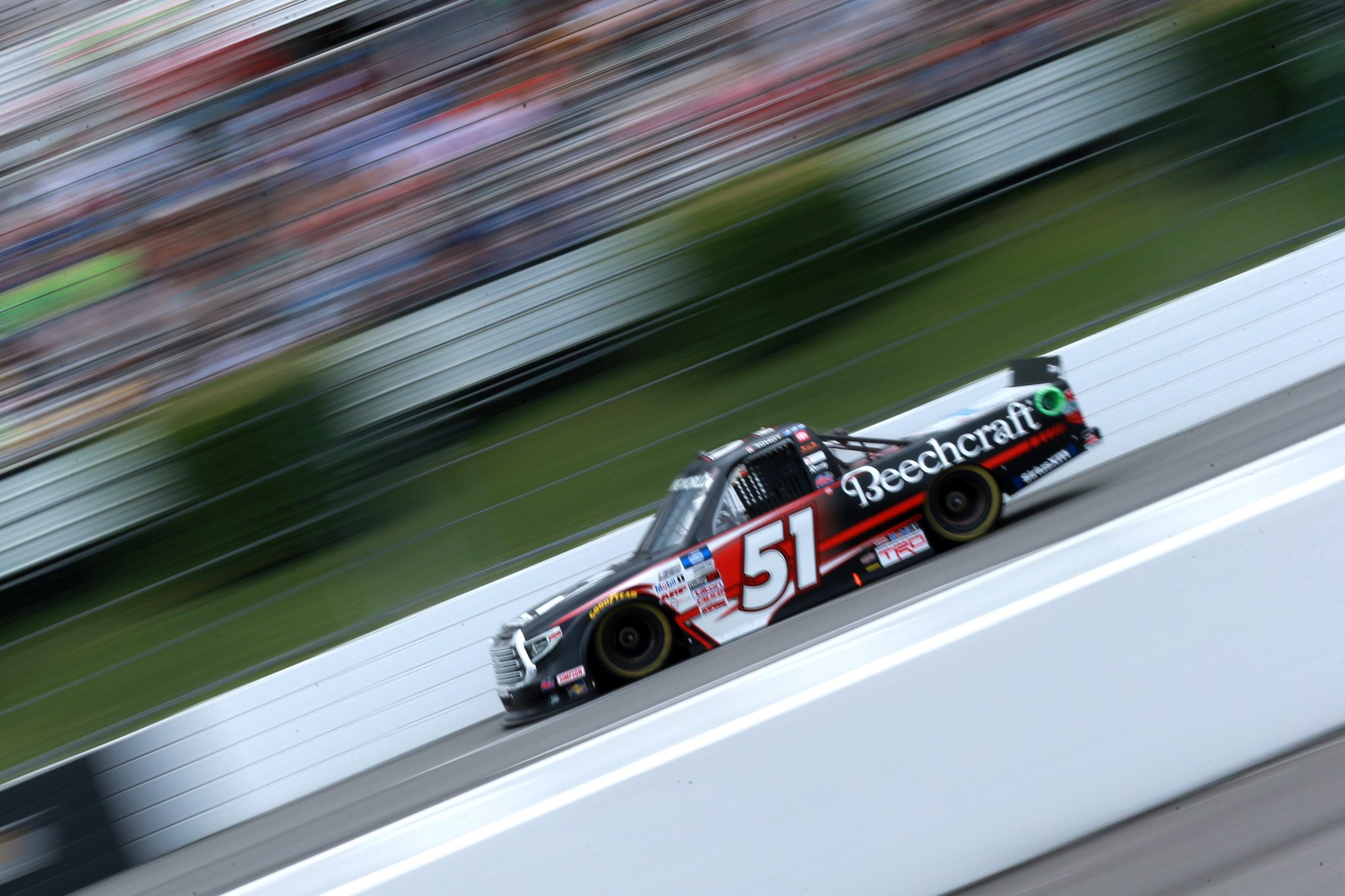 LONG POND, PENNSYLVANIA - JUNE 26: Kyle Busch, driver of the #51 Cessna Toyota, drives during the NASCAR Camping World Truck Series CRC Brakleen 150 at Pocono Raceway on June 26, 2021 in Long Pond, Pennsylvania. (Photo by Sean Gardner/Getty Images) | Getty Images