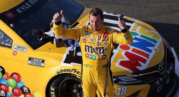 Visit Kyle Busch overcomes balky transmission for dramatic victory at Pocono page