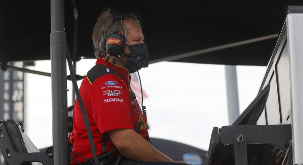 HAMPTON, GEORGIA - JUNE 07: Crew chief Todd Gordon looks on during the NASCAR Cup Series Folds of Honor QuikTrip 500 at Atlanta Motor Speedway on June 07, 2020 in Hampton, Georgia. (Photo by Chris Graythen/Getty Images) | Getty Images