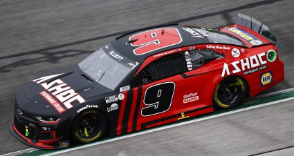 HAMPTON, GEORGIA - JULY 11: Chase Elliott, driver of the #9 Adrenaline Shoc Chevrolet, drives during the NASCAR Cup Series Quaker State 400 presented by Walmart at Atlanta Motor Speedway on July 11, 2021 in Hampton, Georgia. (Photo by Jared C. Tilton/Getty Images) | Getty Images
