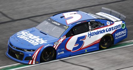 HAMPTON, GEORGIA - JULY 11: Kyle Larson, driver of the #5 HendrickCars.com Chevrolet, drives during the NASCAR Cup Series Quaker State 400 presented by Walmart at Atlanta Motor Speedway on July 11, 2021 in Hampton, Georgia. (Photo by Jared C. Tilton/Getty Images) | Getty Images