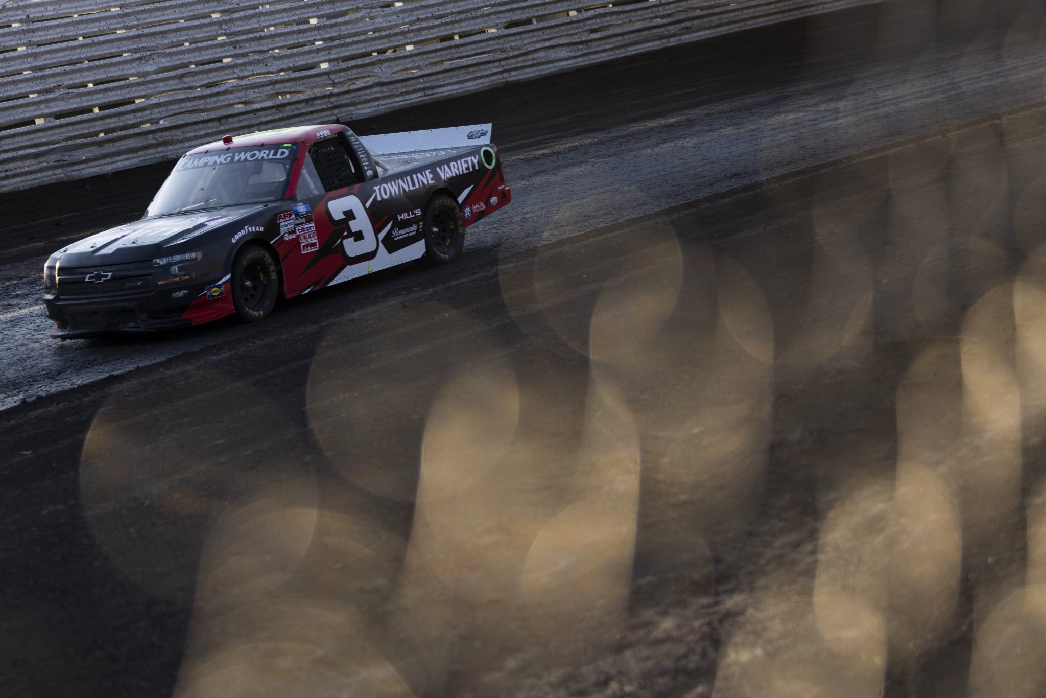 KNOXVILLE, IOWA - JULY 08: Parker Price-Miller, driver of the #3 Townline Variety Chevrolet, drives during practice for the NASCAR Camping World Truck Series Corn Belt 150 presented by Premier Chevy Dealers at Knoxville Raceway on July 08, 2021 in Knoxville, Iowa. (Photo by James Gilbert/Getty Images) | Getty Images