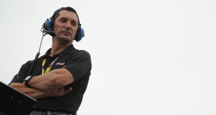 DOVER, DE - MAY 30: Max Papis looks on during practice for the NASCAR Nationwide Series Buckle Up 200 Presented by Click it or Ticket at Dover International Speedway on May 30, 2014 in Dover, Delaware. (Photo by Rainier Ehrhardt/NASCAR via Getty Images)