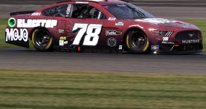 INDIANAPOLIS, INDIANA - AUGUST 14: Kyle Tilley, driver of the #78 Blacktop Mojo Ford, drives during practice for the NASCAR Cup Series Verizon 200 at the Brickyard at Indianapolis Motor Speedway on August 14, 2021 in Indianapolis, Indiana. (Photo by Stacy Revere/Getty Images) | Getty Images
