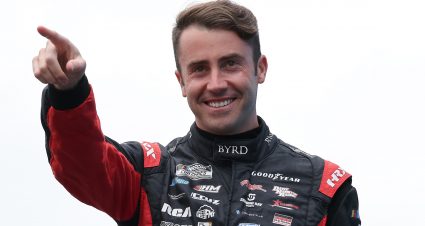 LOUDON, NEW HAMPSHIRE - JULY 18: James Davison, driver of the #15 Chevrolet, walks on stage during pre-race ceremonies prior to the NASCAR Cup Series  Foxwoods Resort Casino 301 at New Hampshire Motor Speedway on July 18, 2021 in Loudon, New Hampshire. (Photo by James Gilbert/Getty Images) | Getty Images
