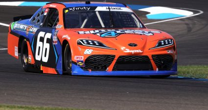 INDIANAPOLIS, INDIANA - AUGUST 14: Matt Jaskol, driver of the #66 Auto Parts 4 Less Toyota, drives during qualifying for the NASCAR Xfinity Series Pennzoil 150 at the Brickyard at Indianapolis Motor Speedway on August 14, 2021 in Indianapolis, Indiana. (Photo by Stacy Revere/Getty Images) | Getty Images