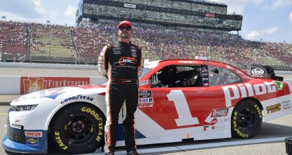 BROOKLYN, MICHIGAN - AUGUST 21: Josh Berry, driver of the #1 Pilot Flying J TMAF Chevrolet, waits on the grid prior to the NASCAR Xfinity Series New Holland 250 at Michigan International Speedway on August 21, 2021 in Brooklyn, Michigan. (Photo by Logan Riely/Getty Images) | Getty Images