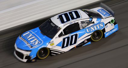 DAYTONA BEACH, FLORIDA - AUGUST 28: Quin Houff, driver of the #00 UNITIS Chevrolet, drives during the NASCAR Cup Series Coke Zero Sugar 400 at Daytona International Speedway on August 28, 2021 in Daytona Beach, Florida. (Photo by James Gilbert/Getty Images) | Getty Images
