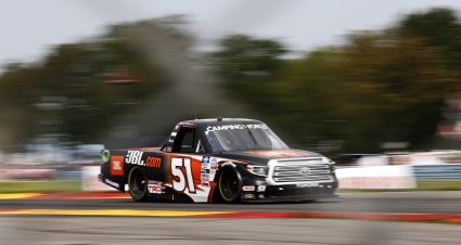 WATKINS GLEN, NEW YORK - AUGUST 07: Corey Heim, driver of the #51 JBL Toyota, drives during the NASCAR Camping World Truck Series United Rentals 176 at Watkins Glen International on August 07, 2021 in Watkins Glen, New York. (Photo by Jared C. Tilton/Getty Images) | Getty Images