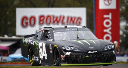 WATKINS GLEN, NEW YORK - AUGUST 07: Ty Gibbs, driver of the #54 Monster Energy Toyota, drives during the NASCAR Xfinity Series Skrewball Peanut Butter Whiskey at Watkins Glen International on August 07, 2021 in Watkins Glen, New York. (Photo by Jared C. Tilton/Getty Images) | Getty Images